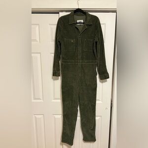 Green Corduroy Jumpsuit